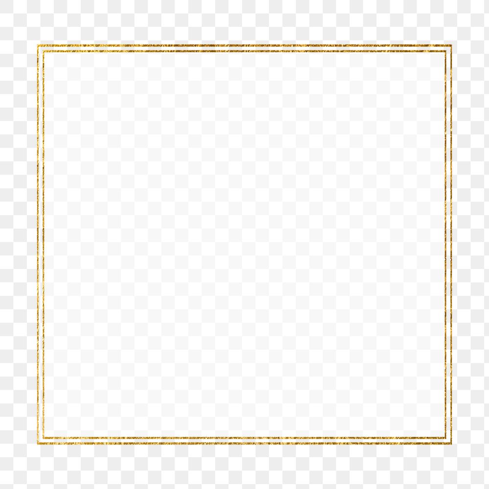 Gold frame png, transparent background