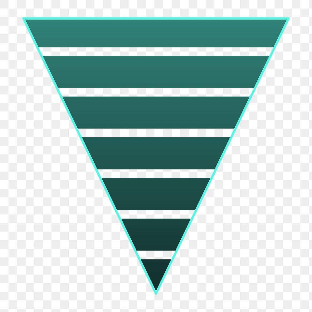 PNG green inverted pyramid, design element transparent background