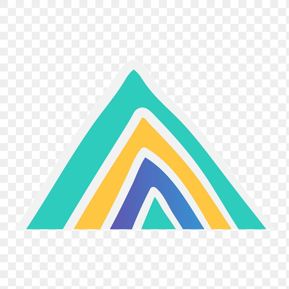 PNG colorful triangle, doodle transparent background