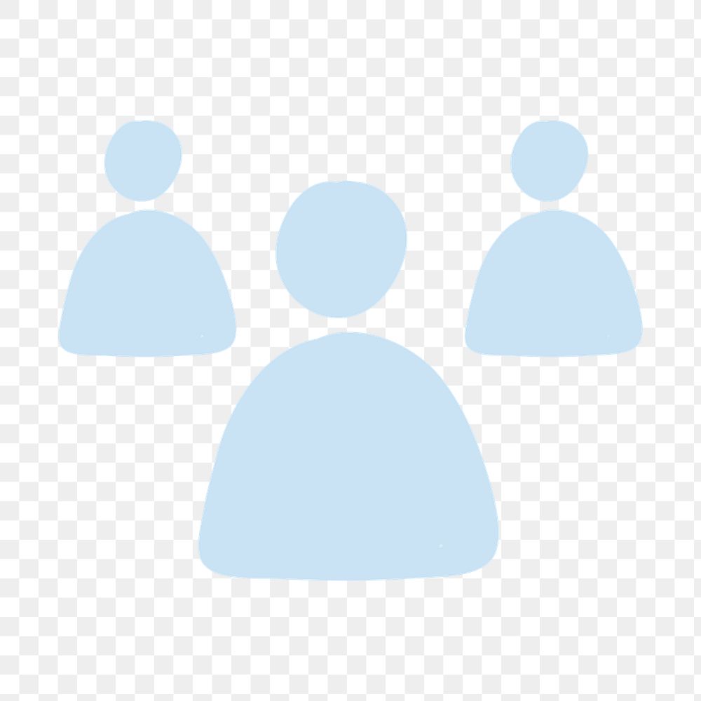 PNG blue people icon, social transparent background