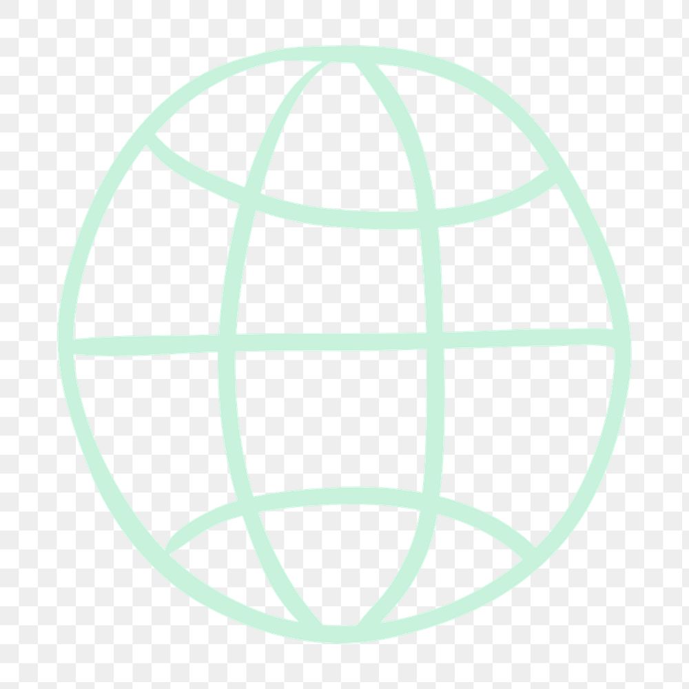 PNG grid globe, worldwide network transparent background