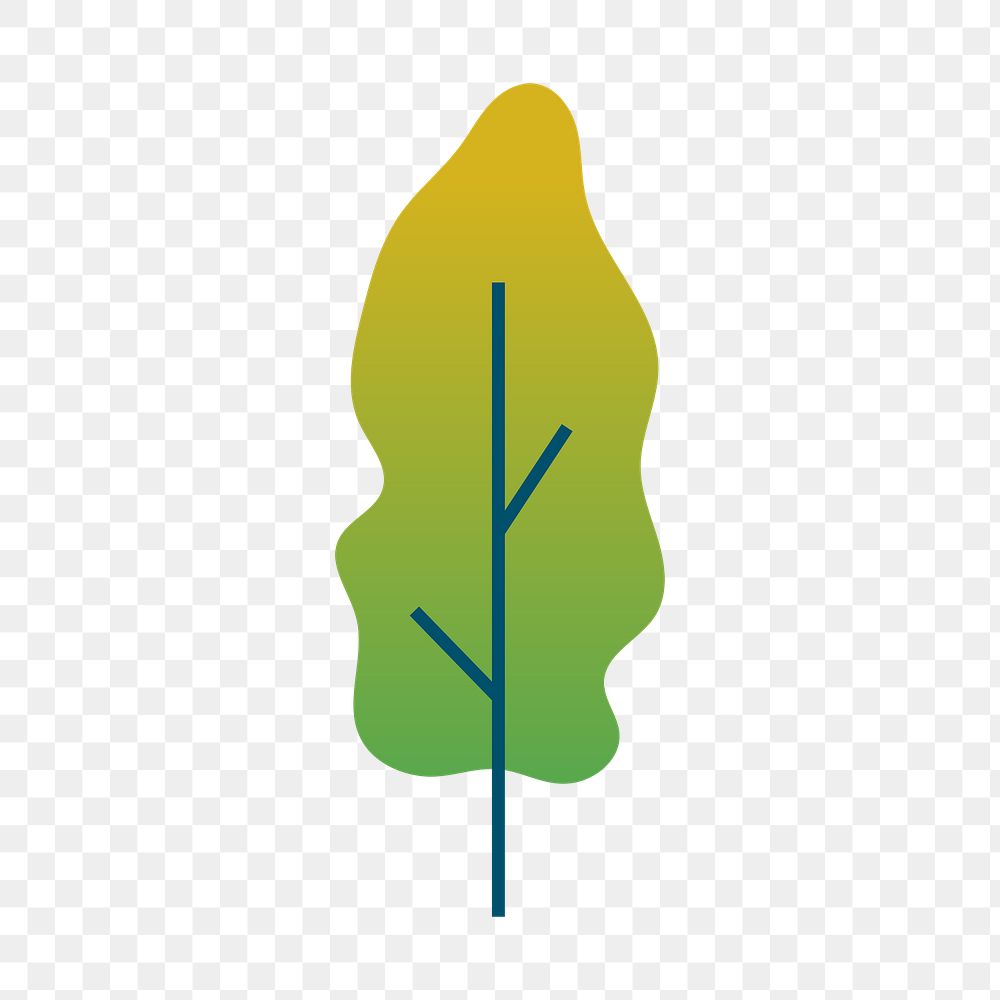 PNG gradient tree, plant transparent background