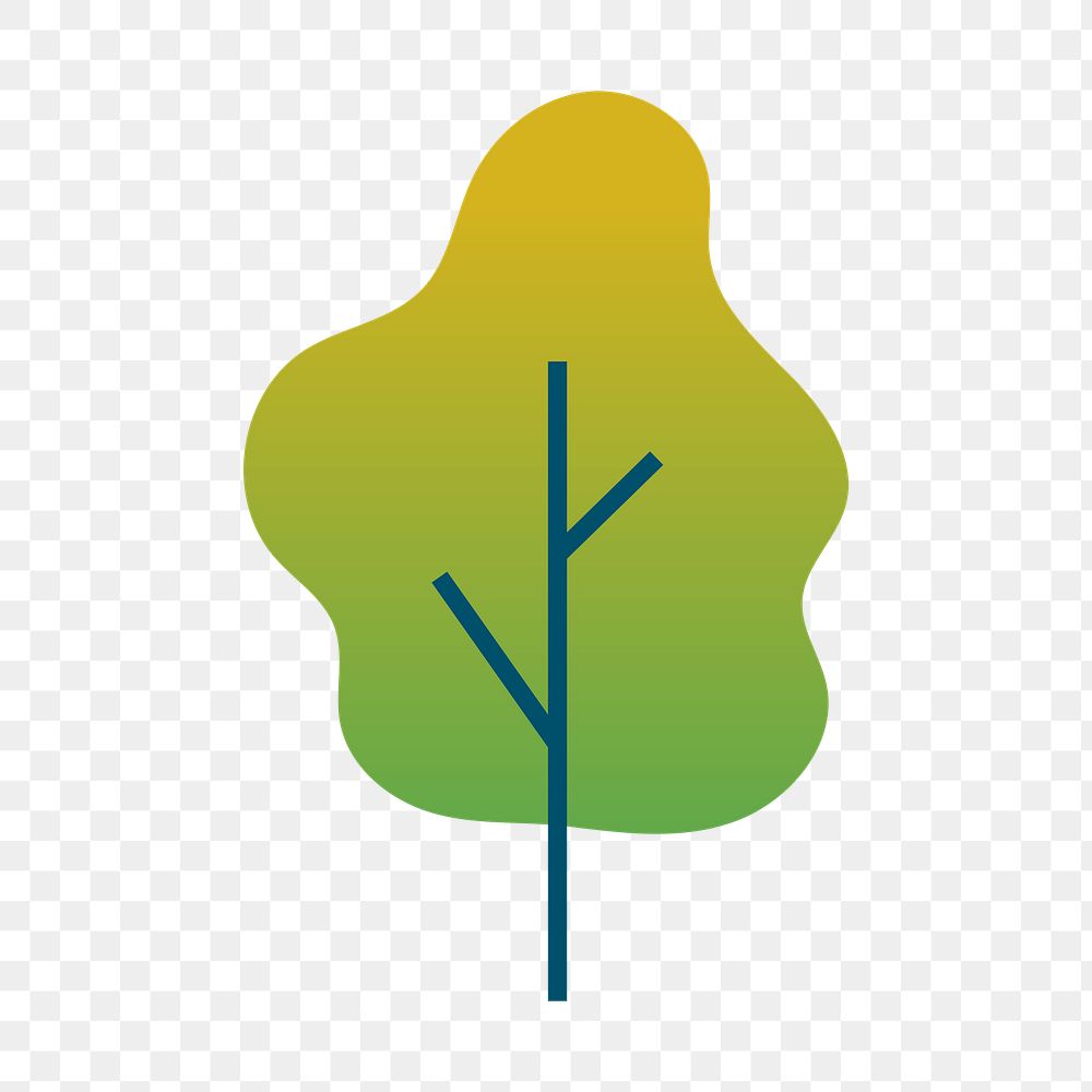 PNG gradient tree, nature & environment transparent background