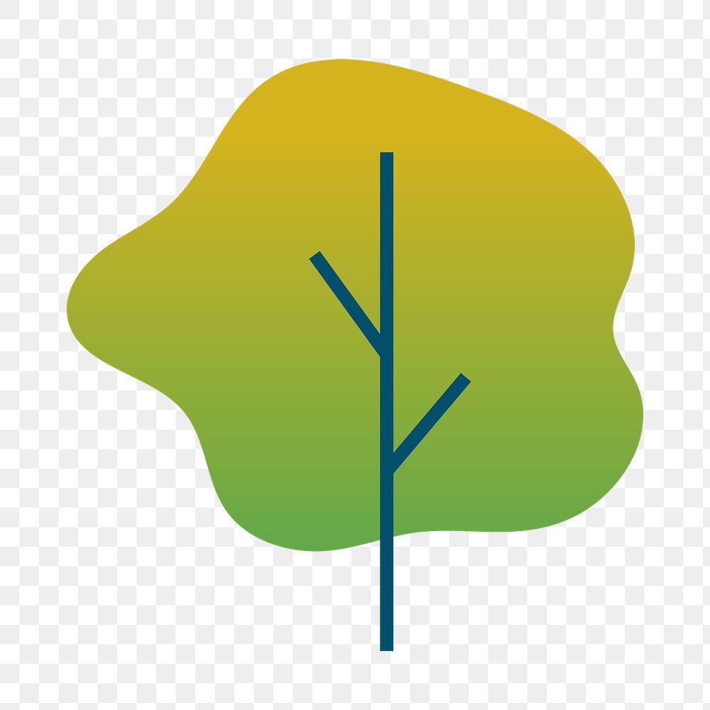 PNG gradient tree, nature transparent background