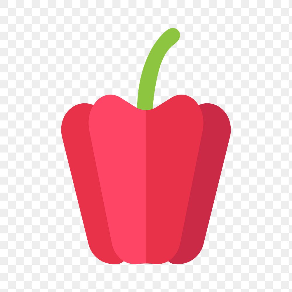 PNG red bell pepper cartoon transparent background