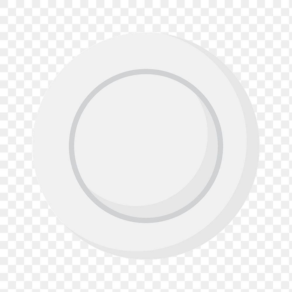 PNG white empty plate, eating transparent background