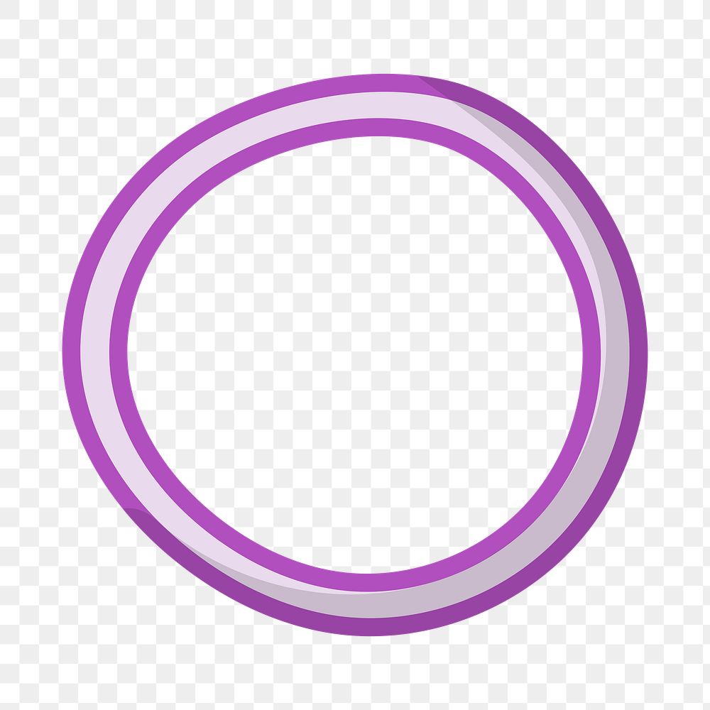 PNG cut raw onion ring, cartoon transparent background