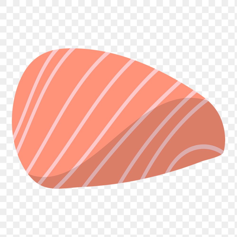 PNG cute salmon illustration, food cooking transparent background