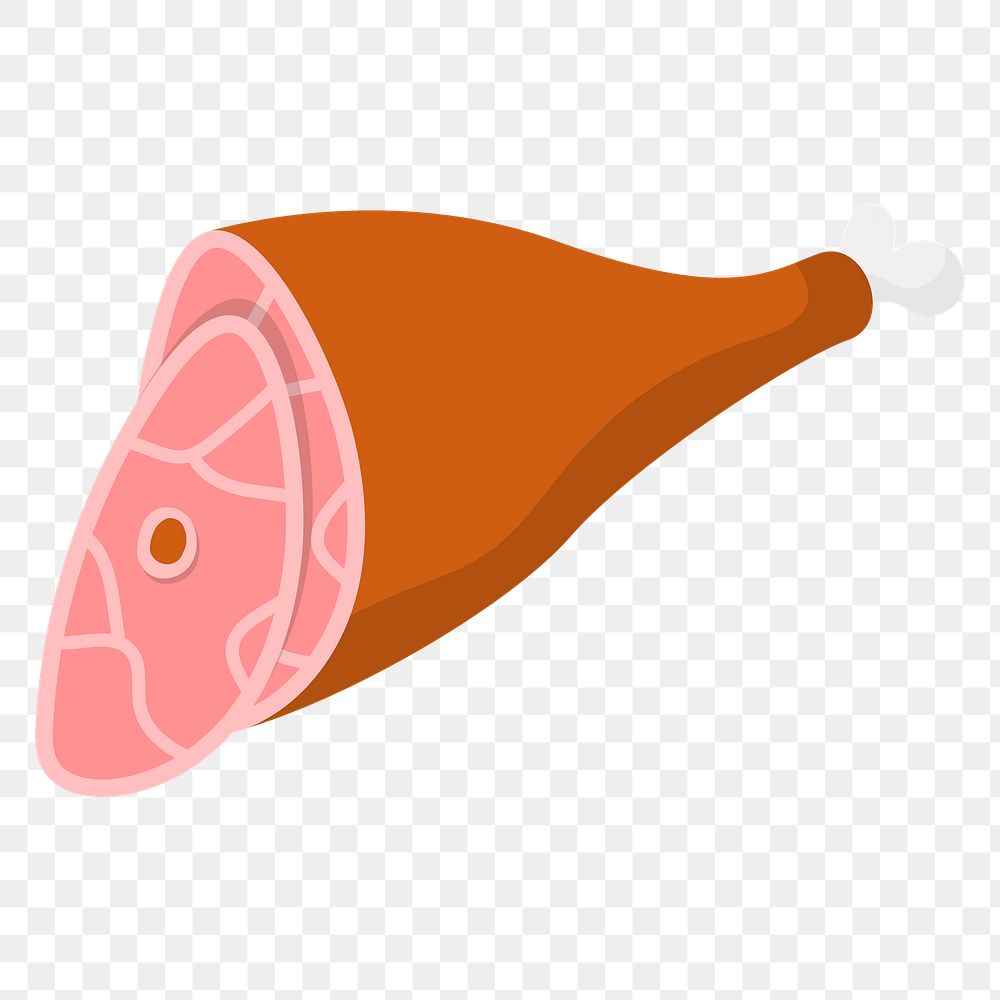 PNG cute leg ham cartoon, food transparent background