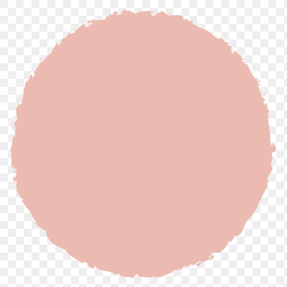 PNG pink circle badge, design element transparent background