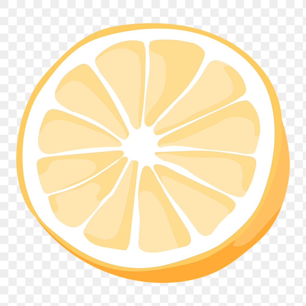 Lemon slice PNG citrus transparent background