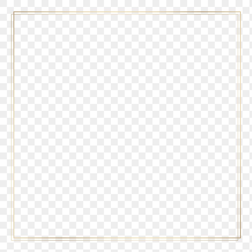 PNG Square gold vintage frame  transparent background