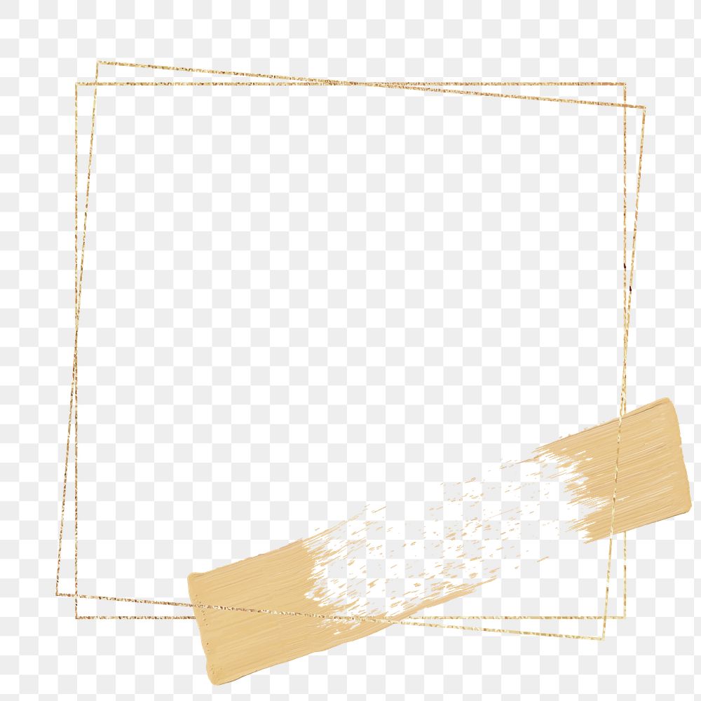 PNG Square gold vintage frame  transparent background