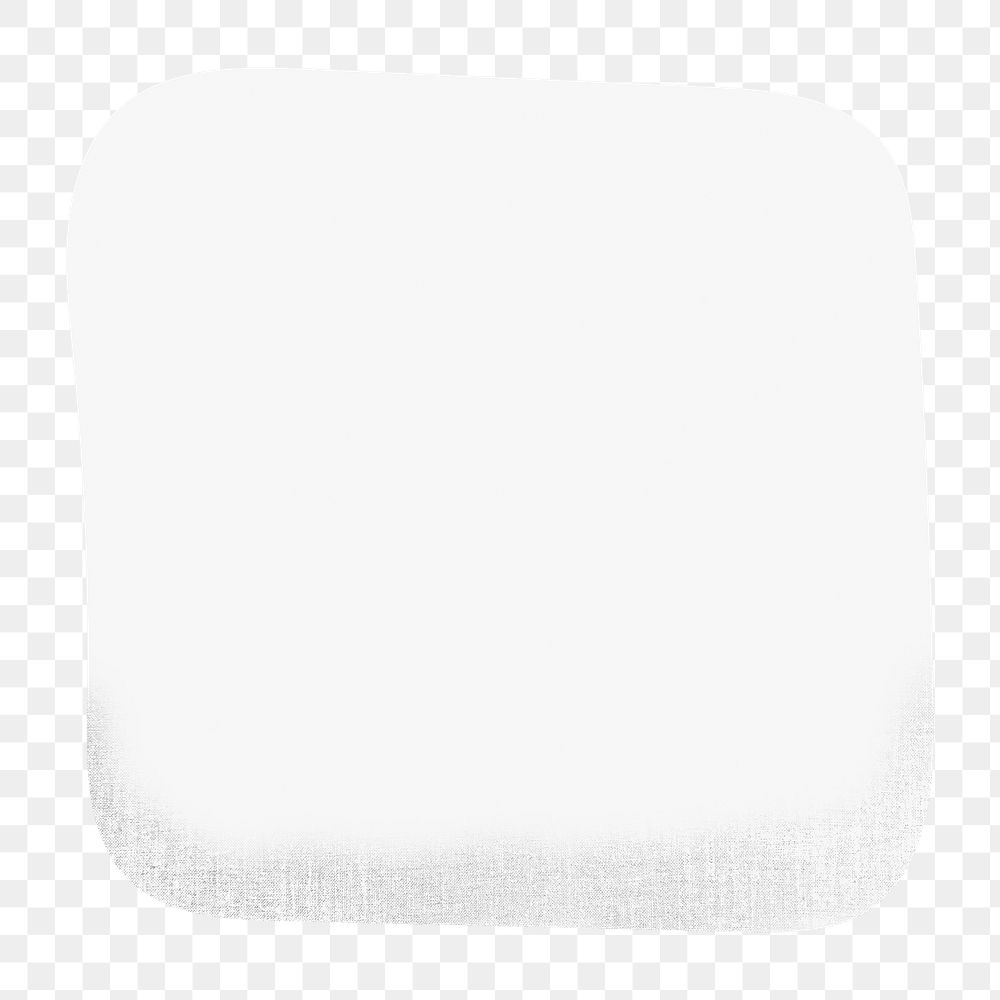 White square on transparent png background