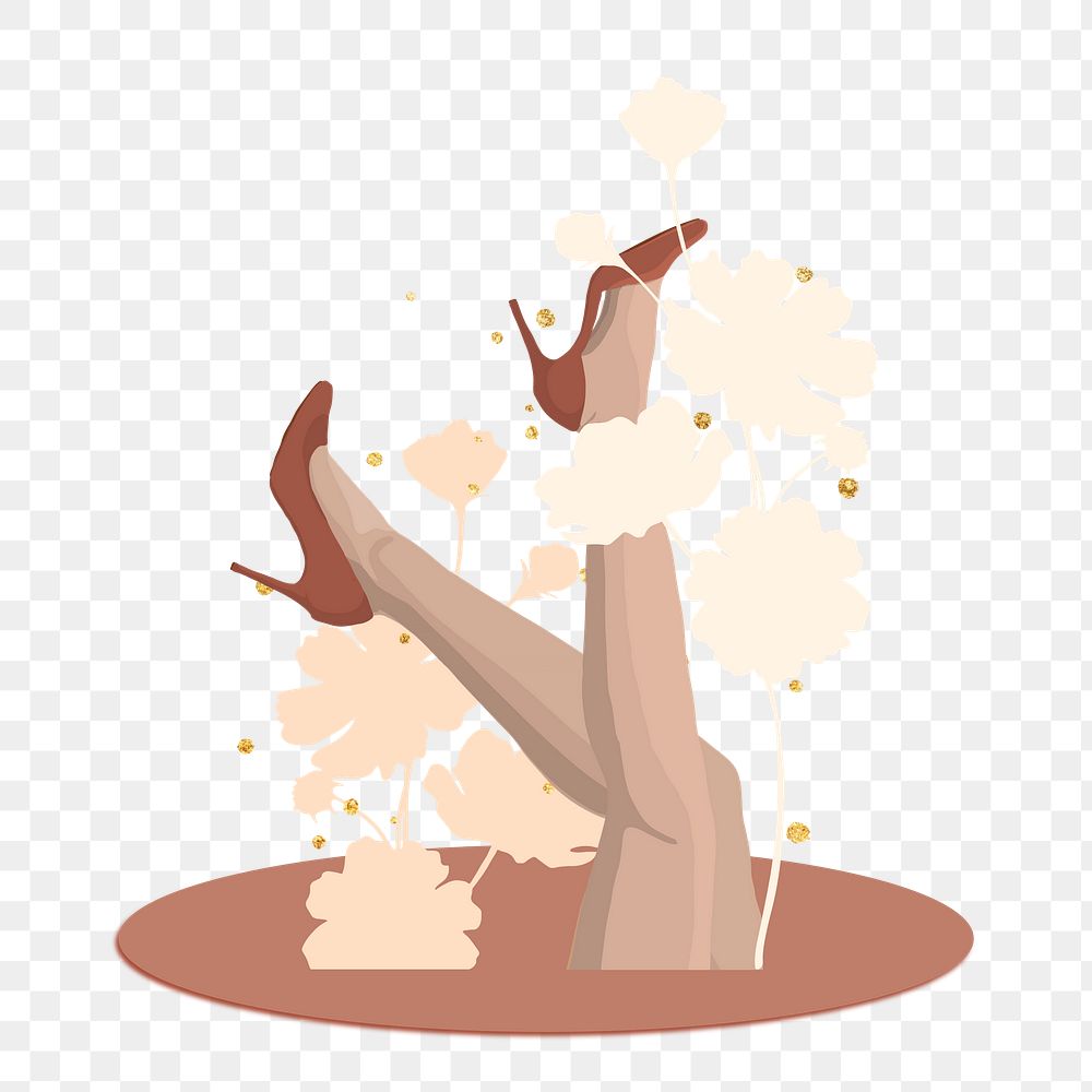 PNG woman's legs collage element, transparent background