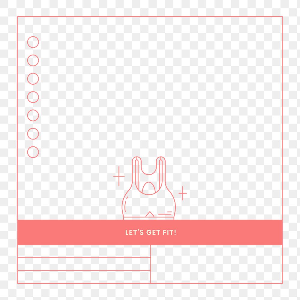 PNG Fitness activity log table, pink line art design, transparent background