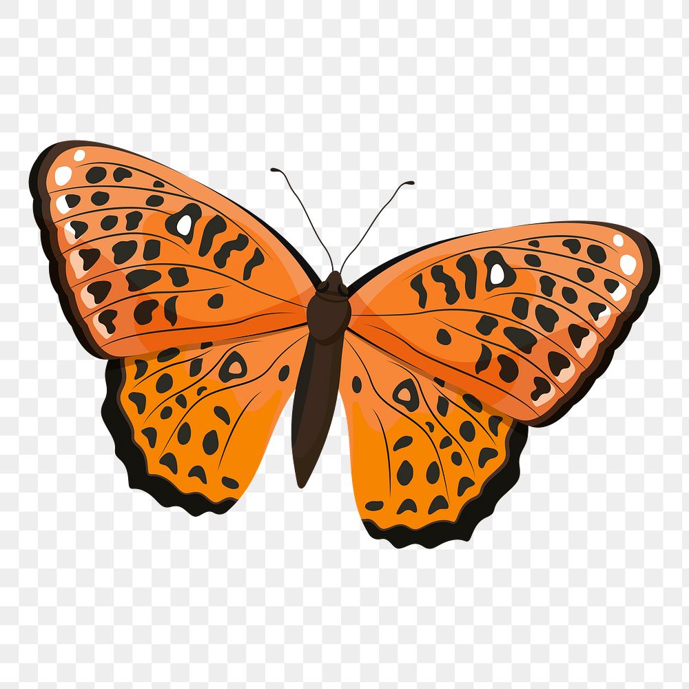 PNG orange butterfly illustration, transparent background