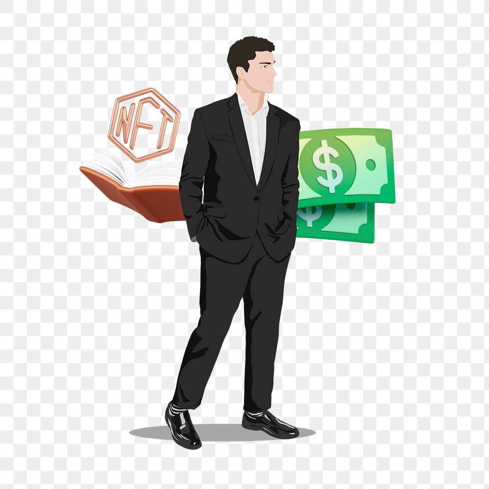Business entrepreneur  png sticker, vector illustration transparent background