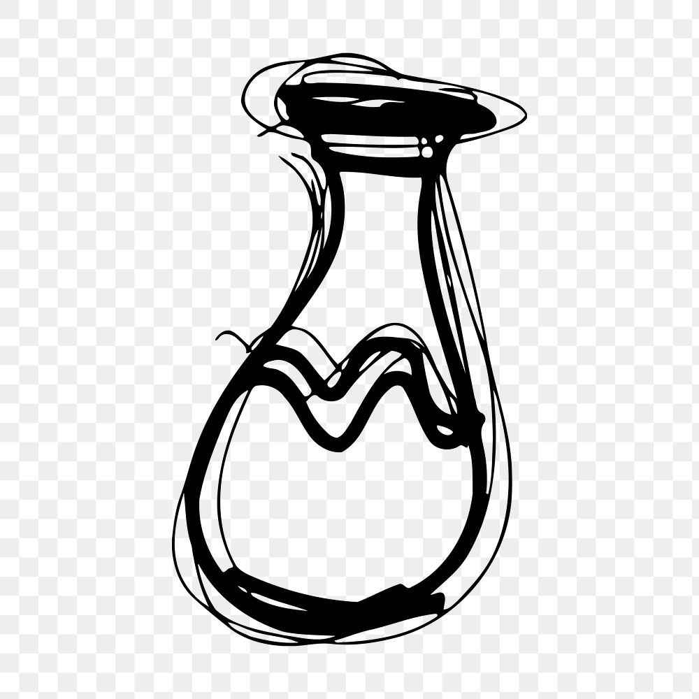 Vase png clipart illustration, transparent background. Free public domain CC0 image.