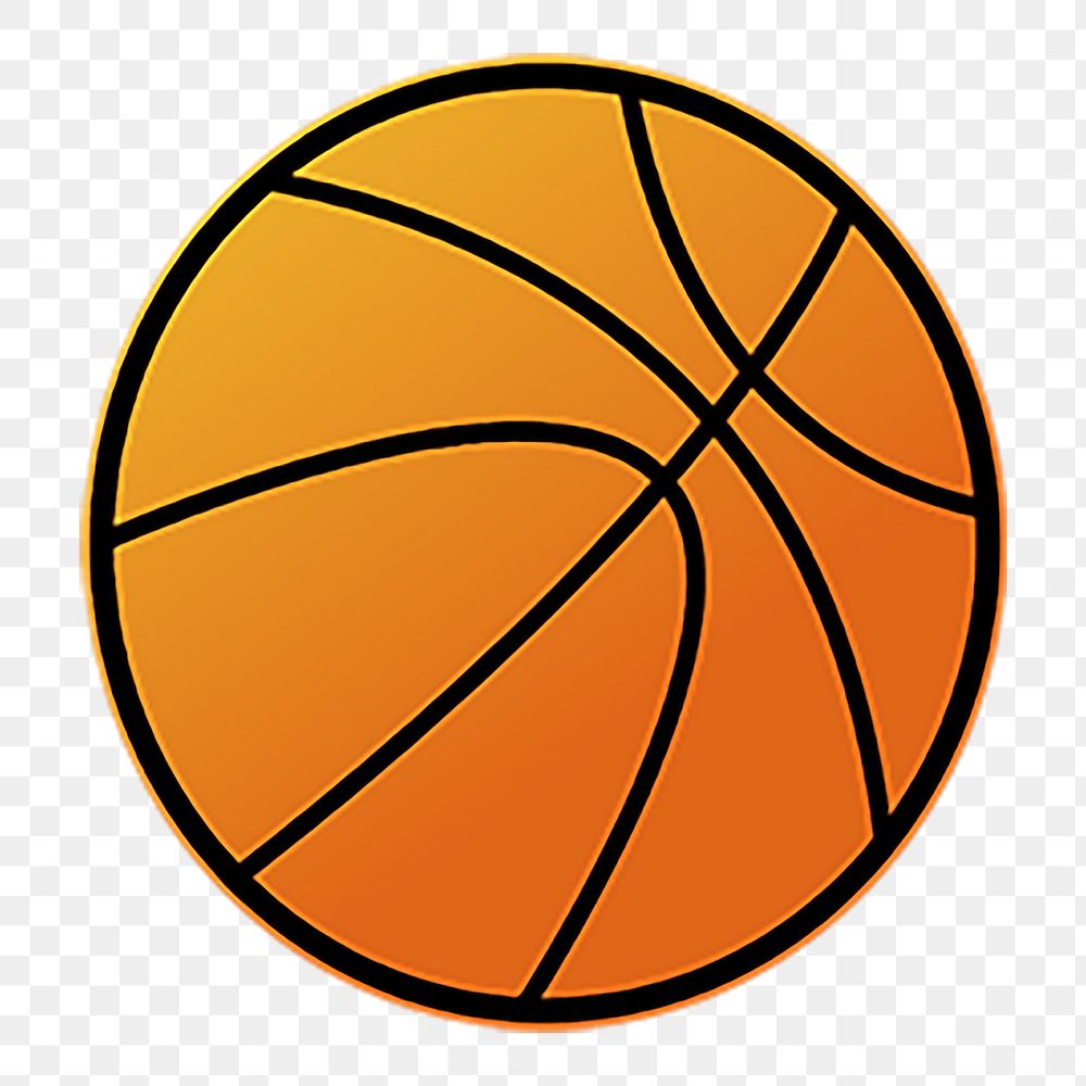 Basketball png clipart illustration, transparent background. Free public domain CC0 image.