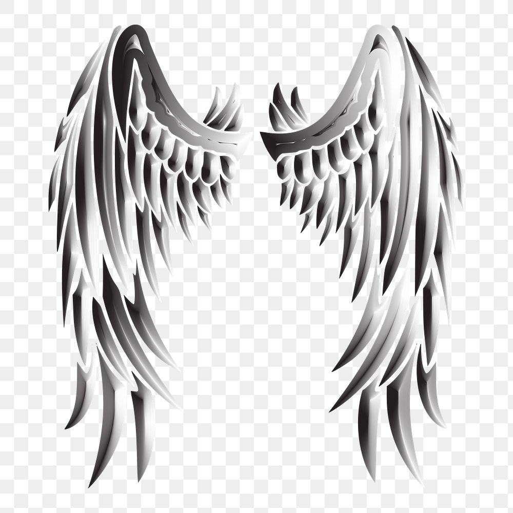 Angel wings png clipart illustration, | Free PNG - rawpixel