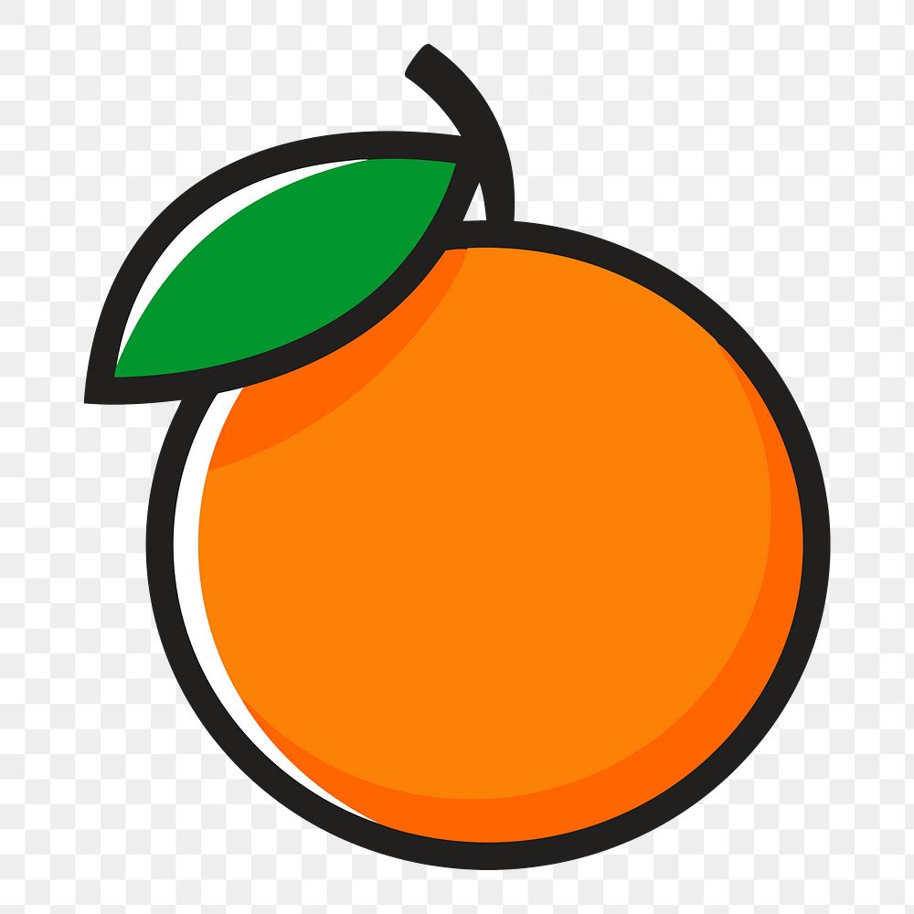 Tangerine png clipart illustration, transparent background. Free public domain CC0 image.