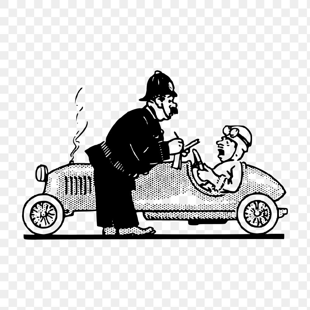 Classic car png clipart illustration, transparent background. Free public domain CC0 image.