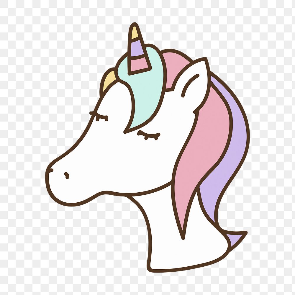 Unicorn character png clipart illustration, | Free PNG - rawpixel