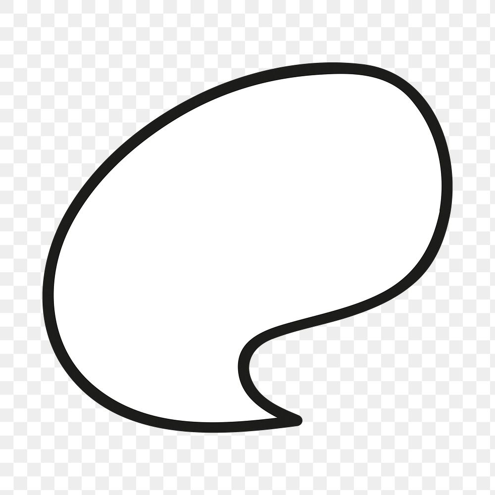 Speech bubble png clipart illustration, transparent background. Free public domain CC0 image.