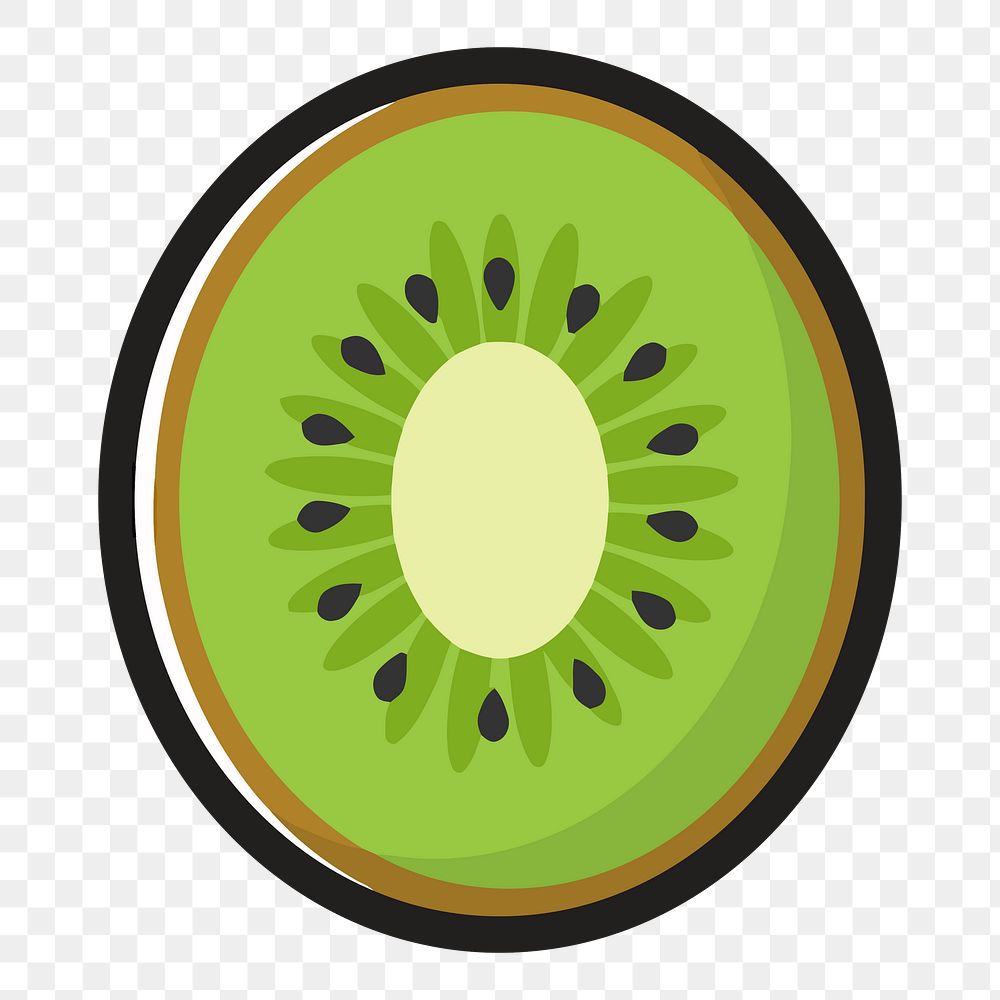 Kiwi png clipart illustration, transparent background. Free public domain CC0 image.