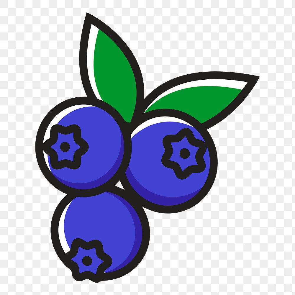 Blueberry png clipart illustration, transparent background. Free public domain CC0 image.