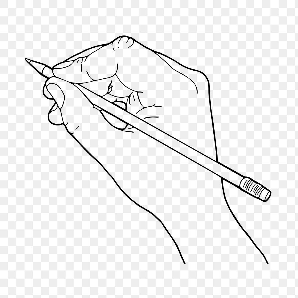 PNG Sketching hand, clipart, transparent background