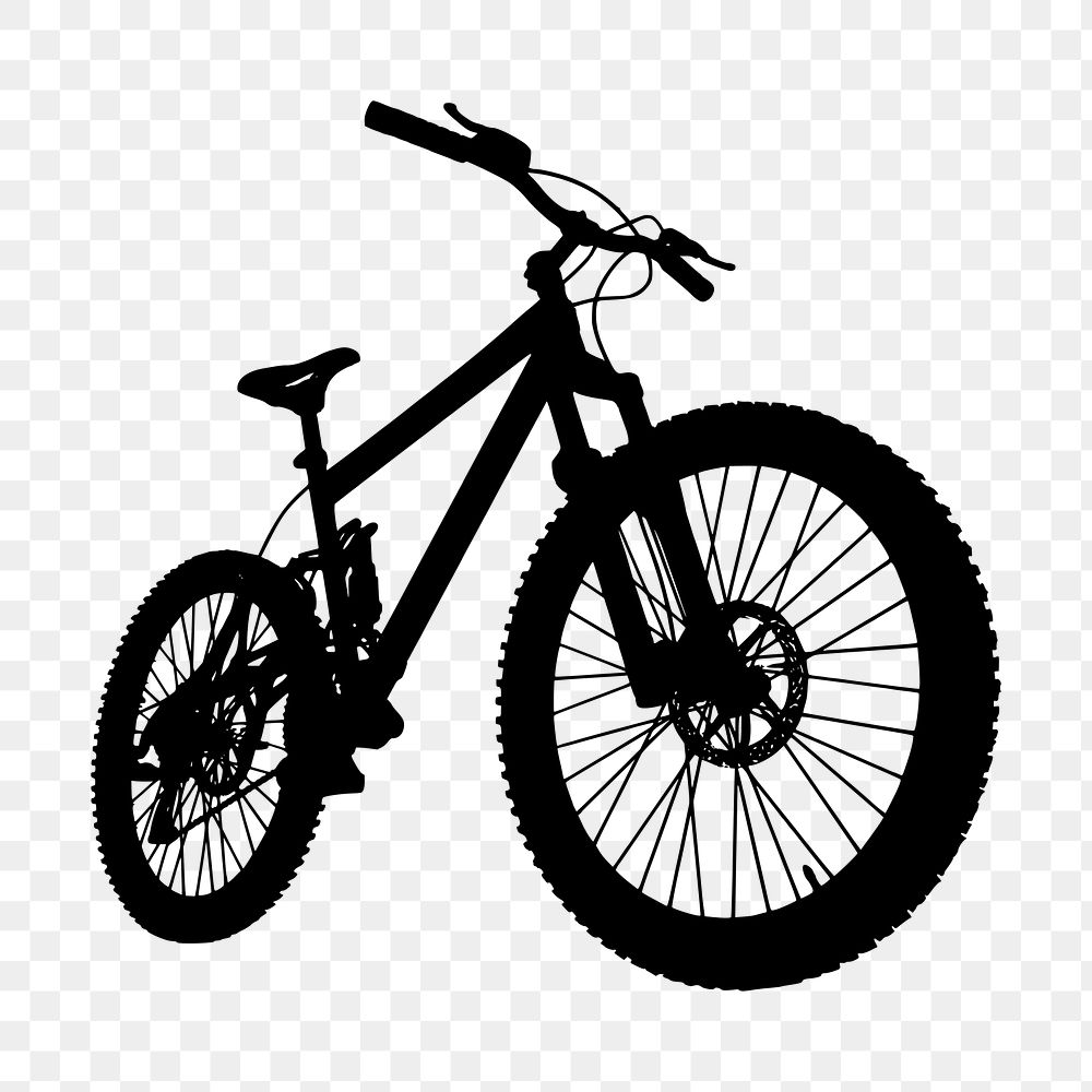 PNG Mountain bike silhouette, clipart, transparent background