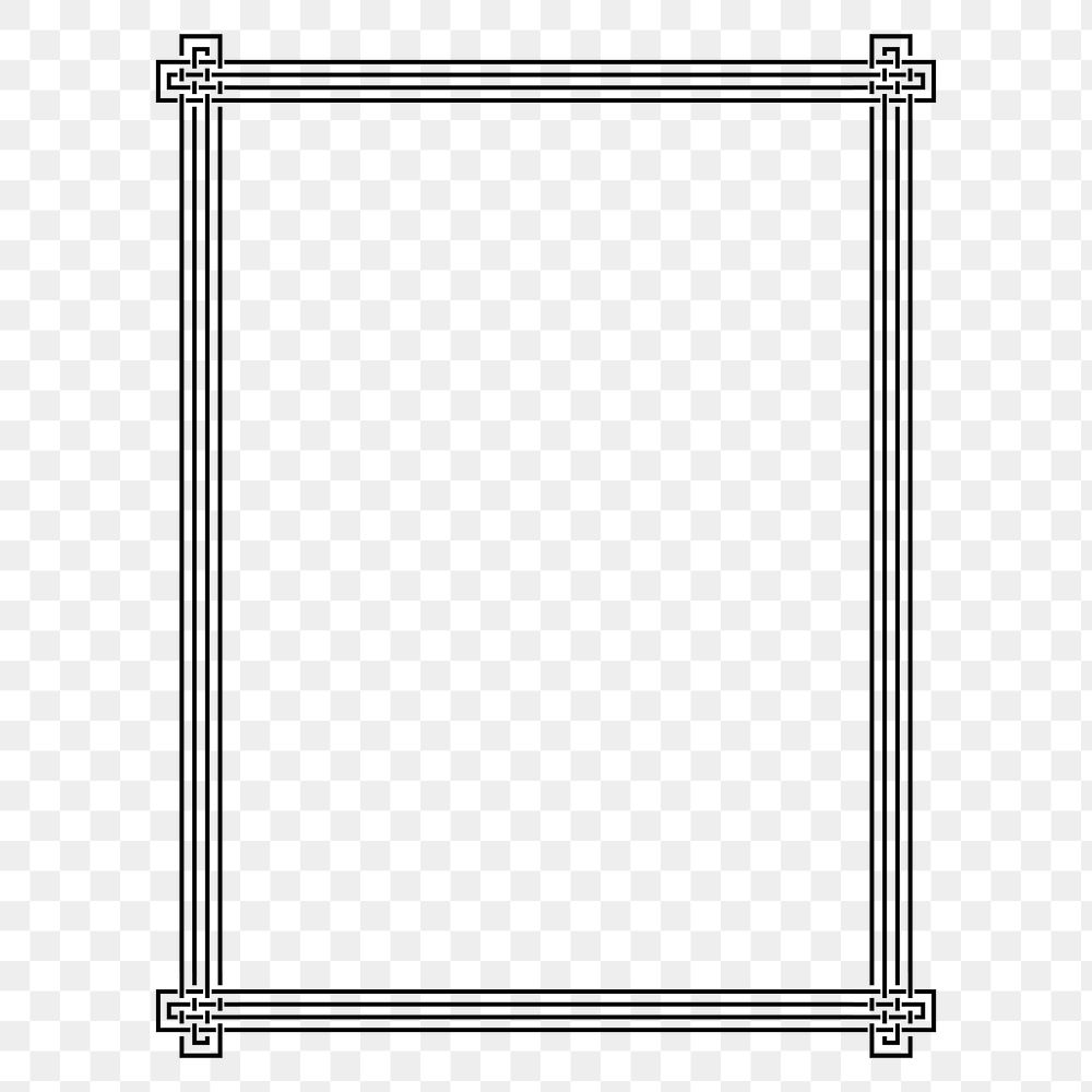 PNG Black line rectangle frame, clipart, transparent background