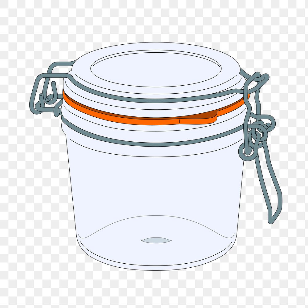 PNG Empty glass jar, clipart, transparent background