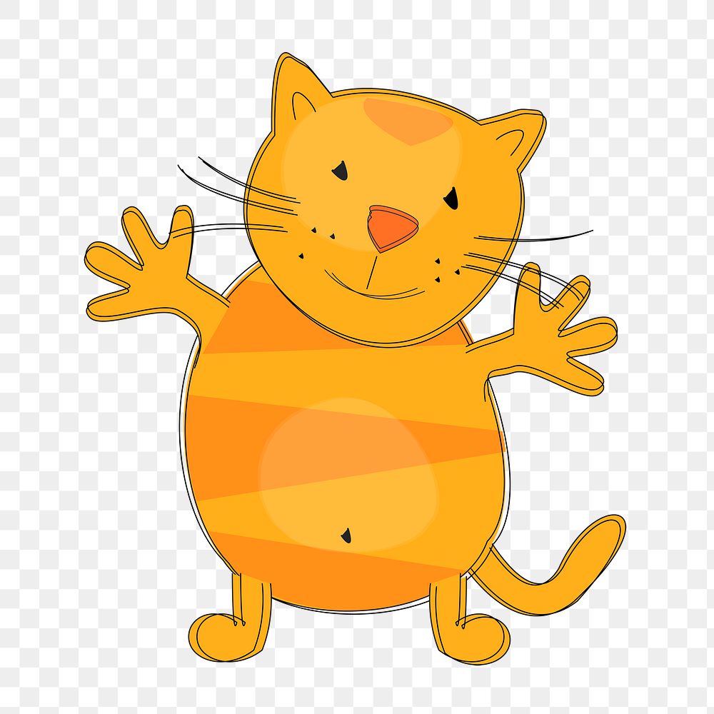 PNG Yellow cat, clipart, transparent background