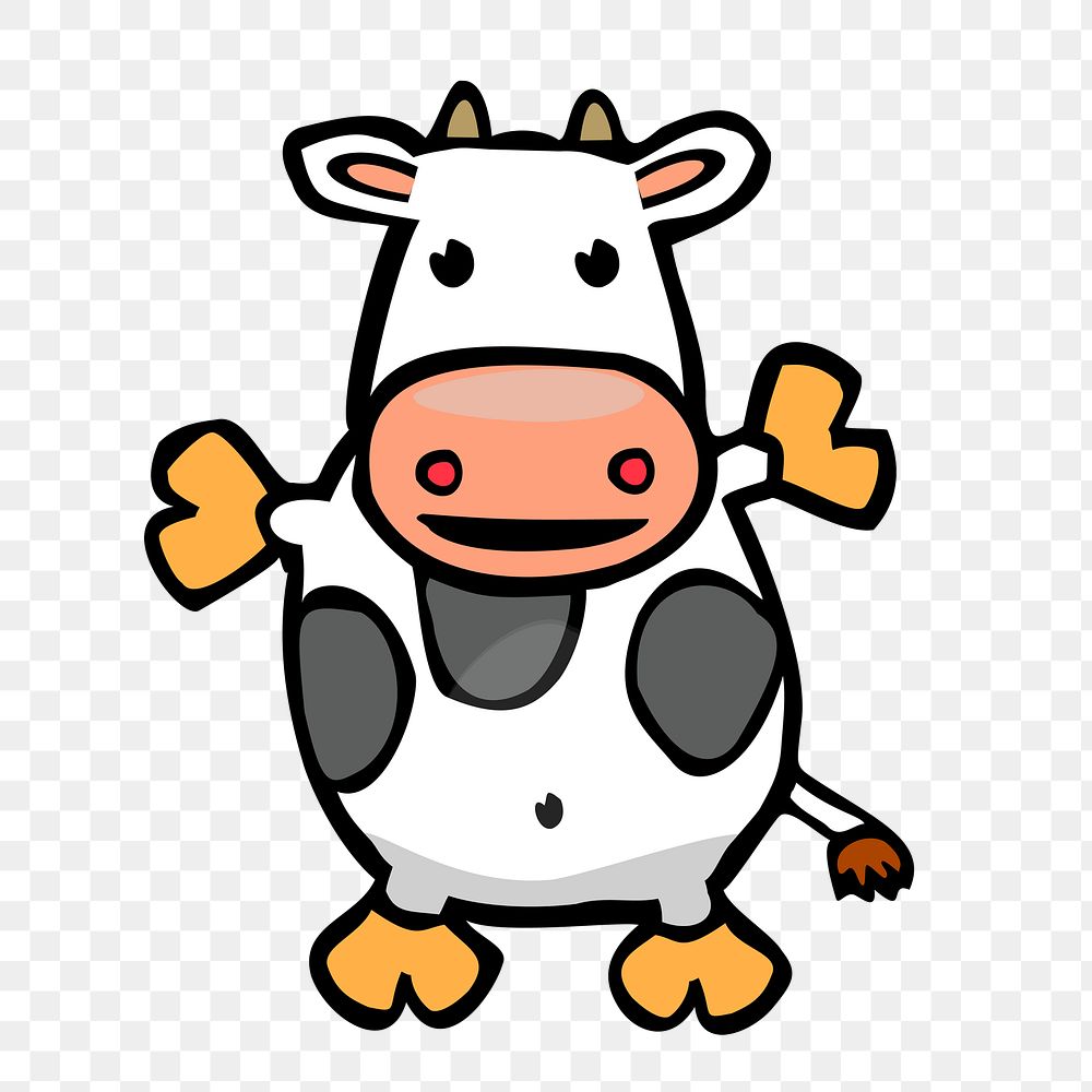 PNG Cow, clipart, transparent background