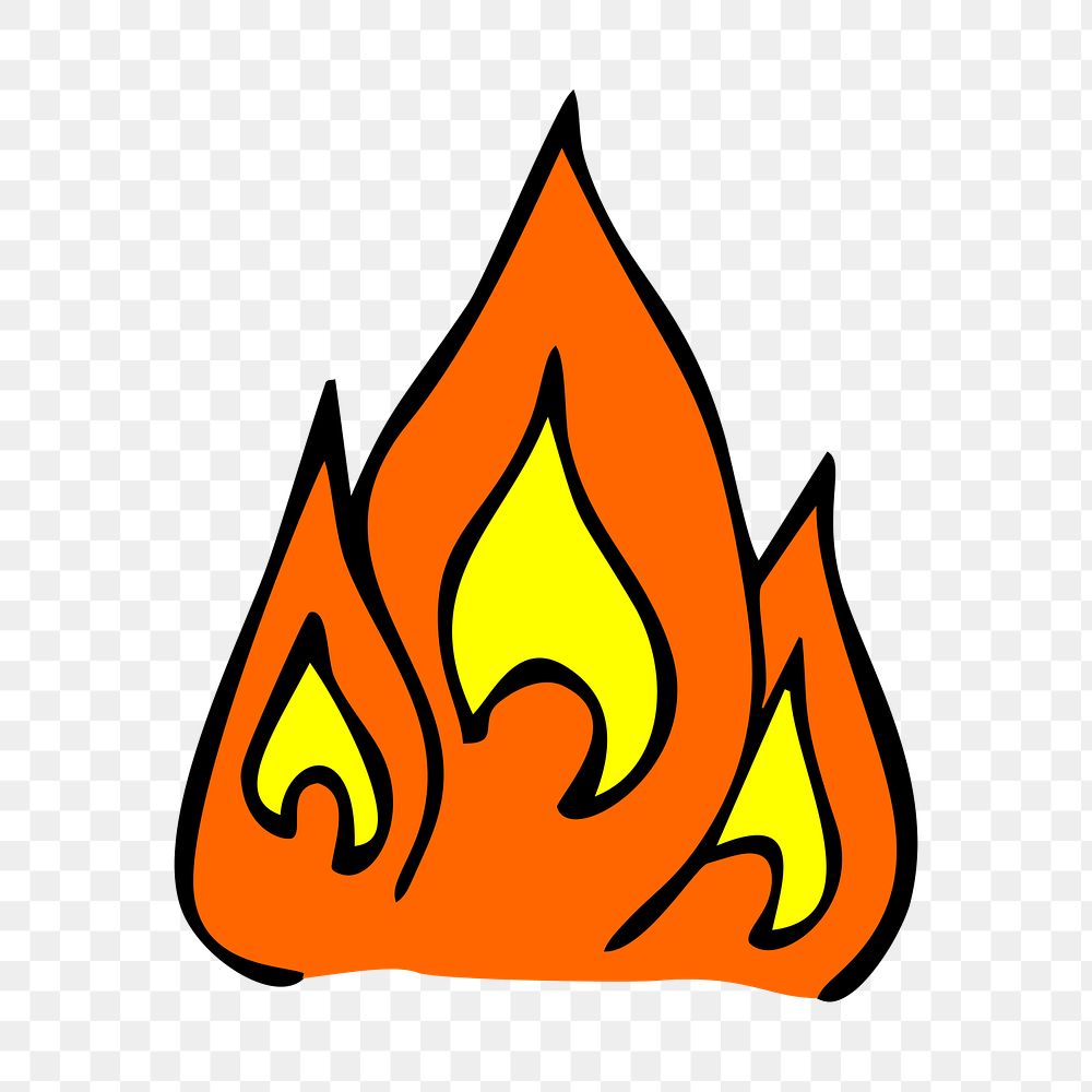 PNG Flame, clipart, transparent background