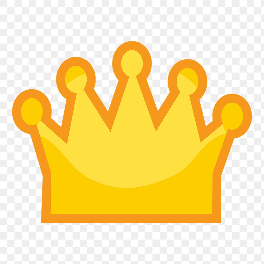 PNG Simplified crown, design element, transparent background