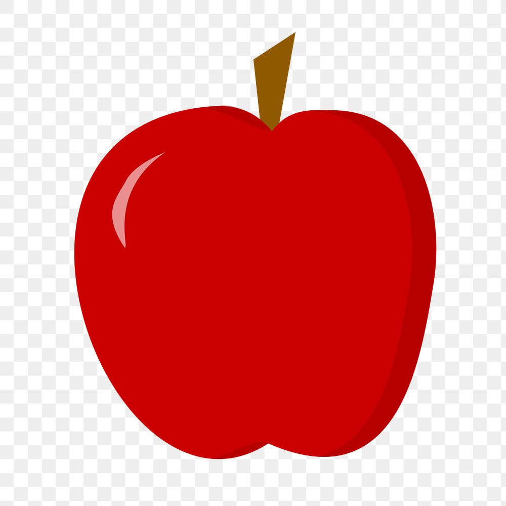 PNG Red apple, clipart, transparent background