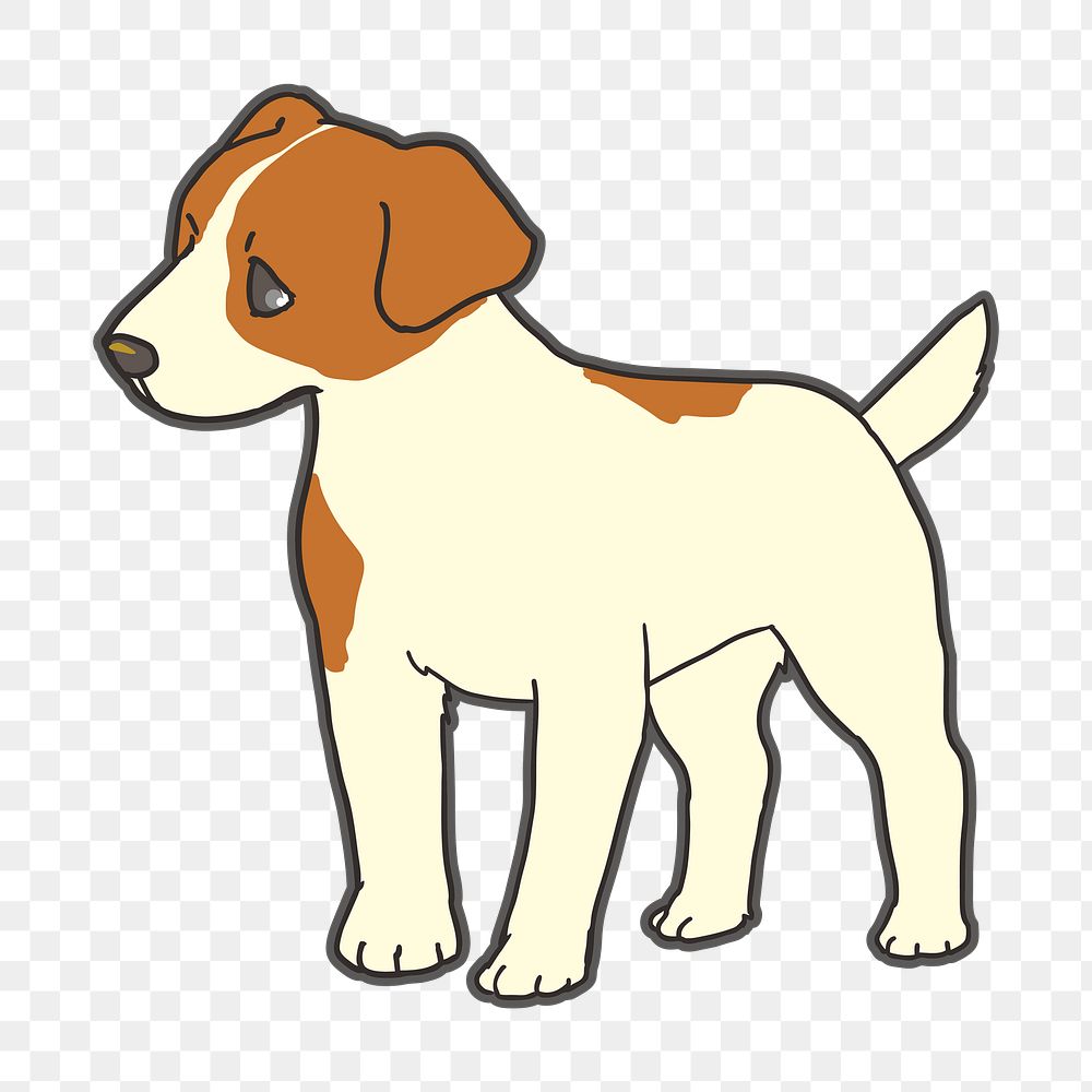 PNG Jack russell terrier dog, design element, transparent background
