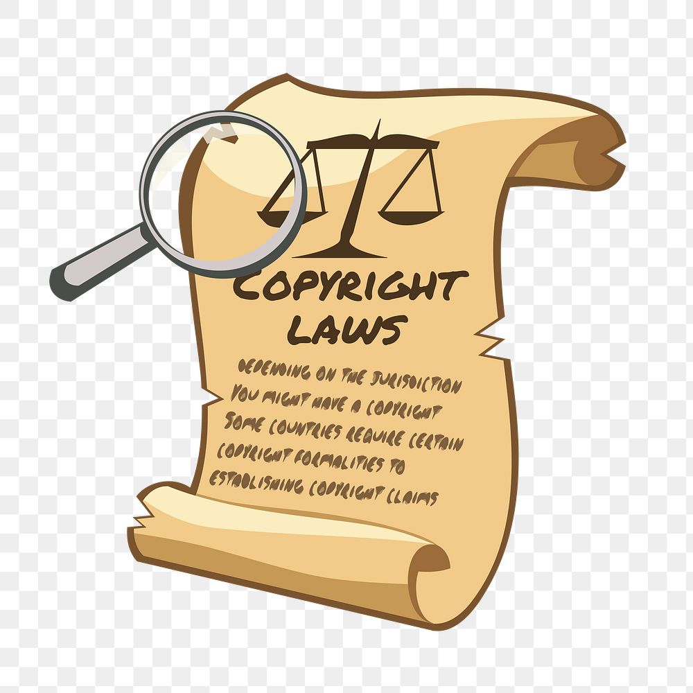 PNG Copyright laws scroll, clipart, transparent background