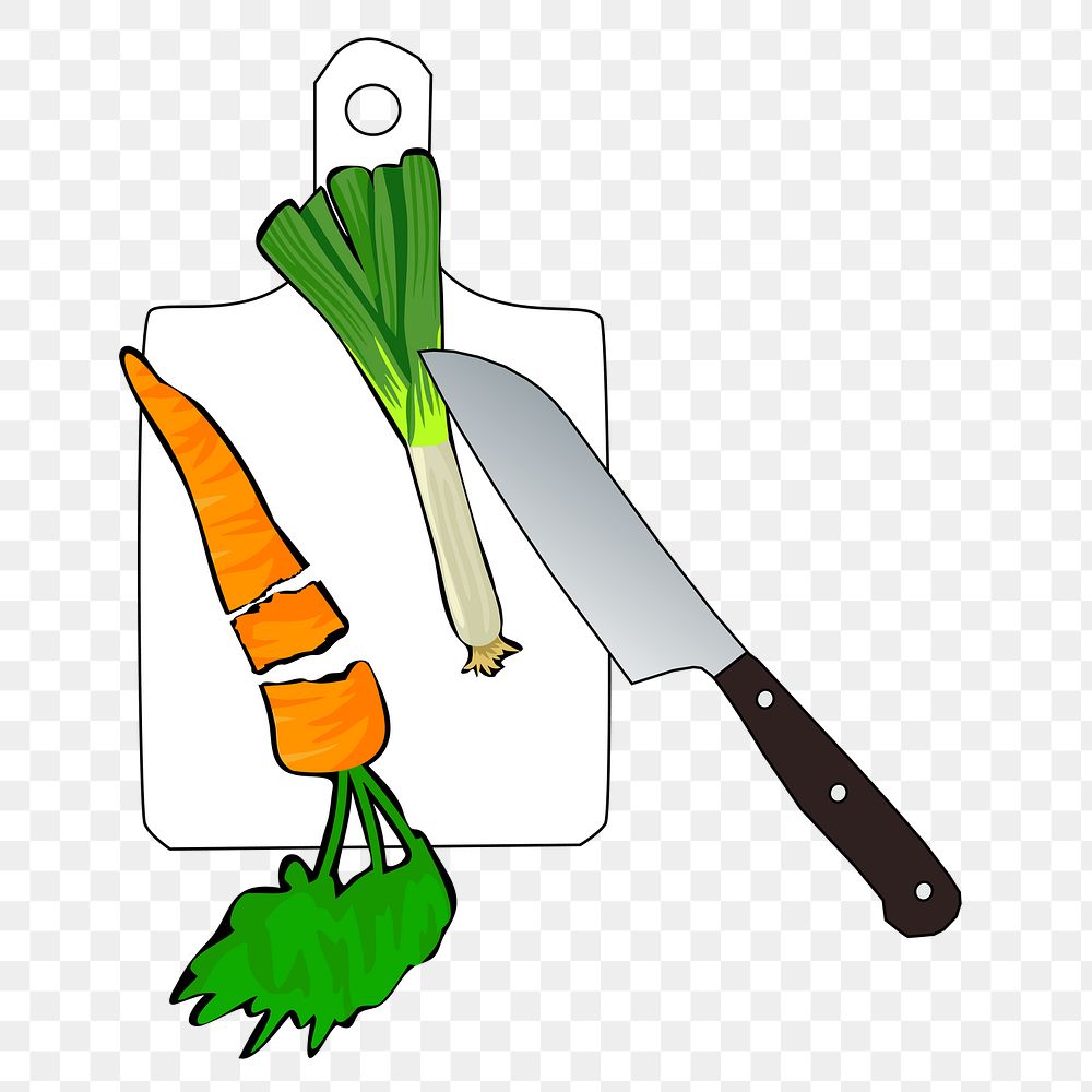 PNG Cut veggies carrot green onion leaves, clipart, transparent background