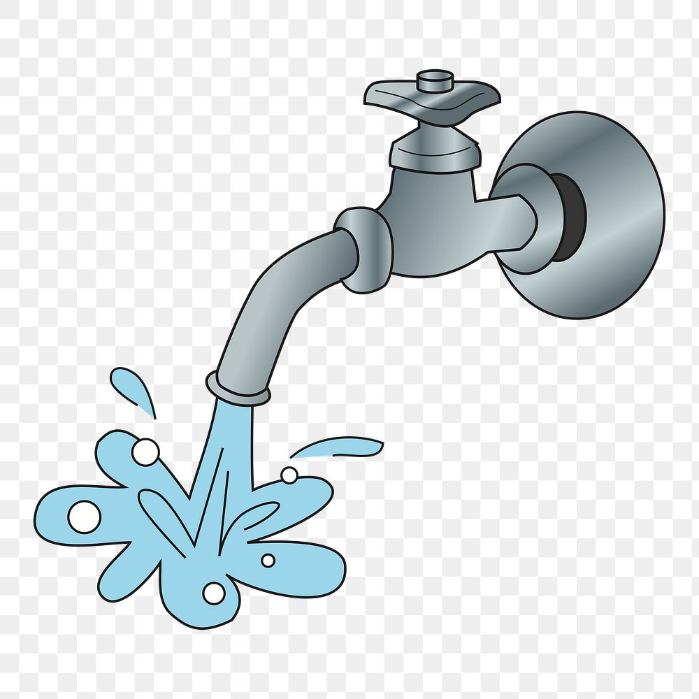 PNG Water tap, design element, transparent background