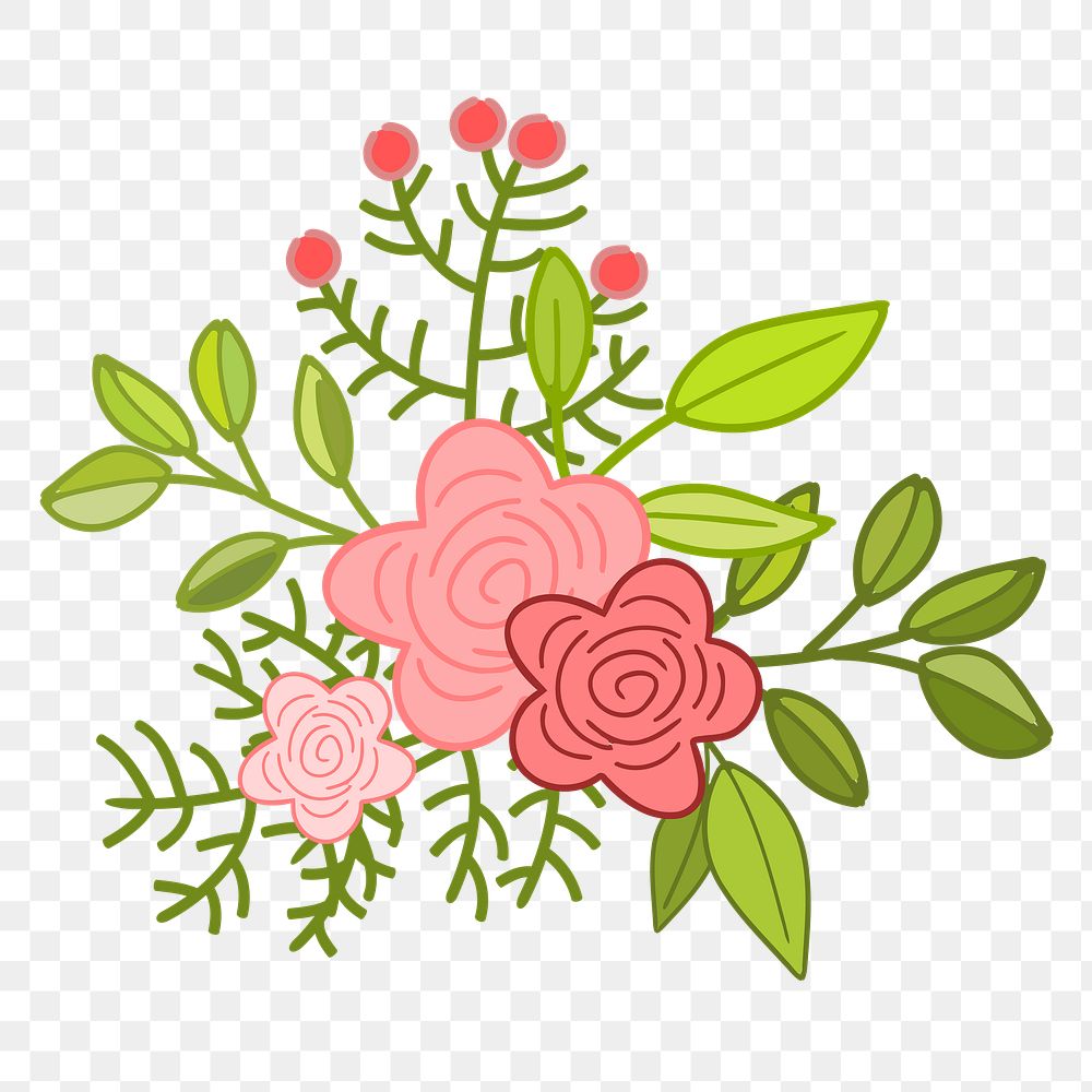 PNG Floral frame, clipart, transparent background