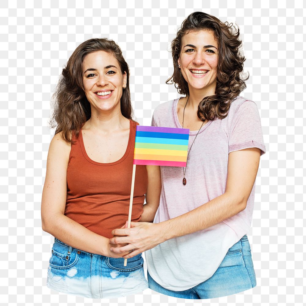 Lesbian Couple png LGBT pride, transparent background