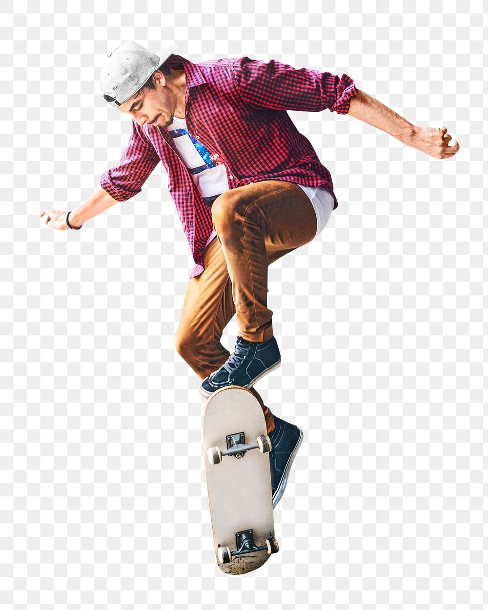 PNG Boy skateboarding, collage element, transparent background