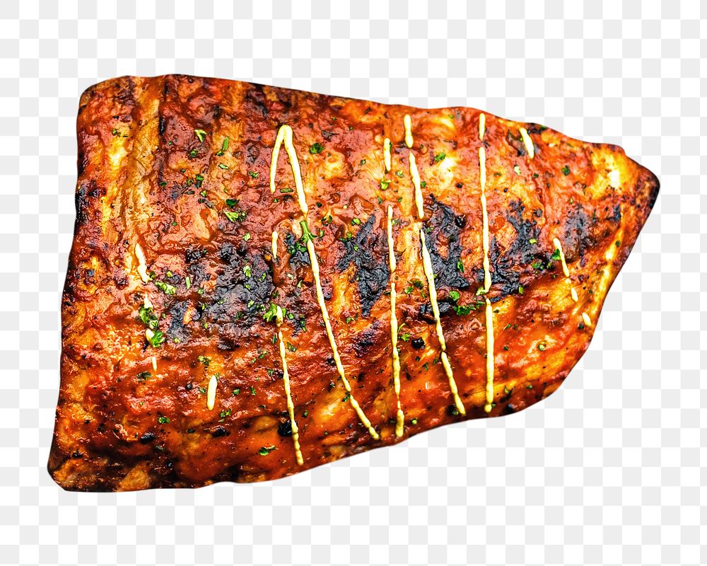 Roast pork png collage element, transparent background