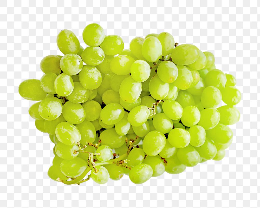 PNG Bunch of green grapes, collage element, transparent background