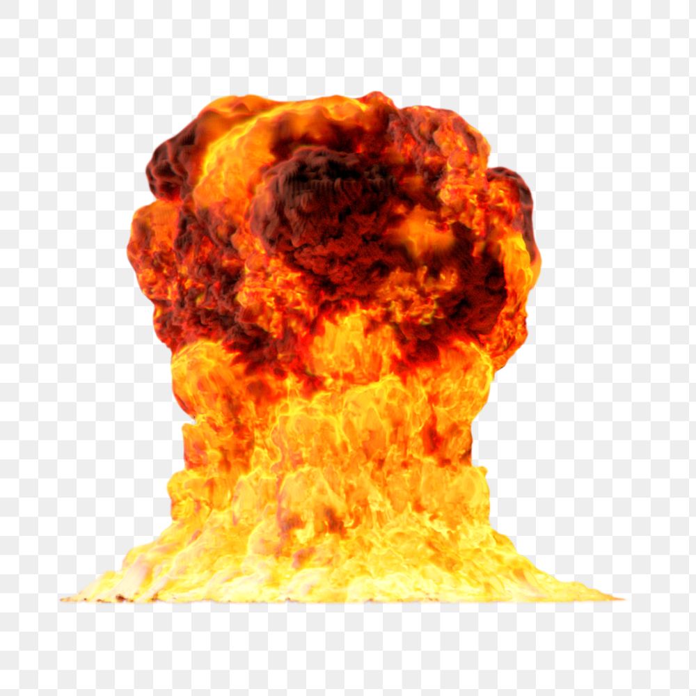 Fire explosion  png, transparent background